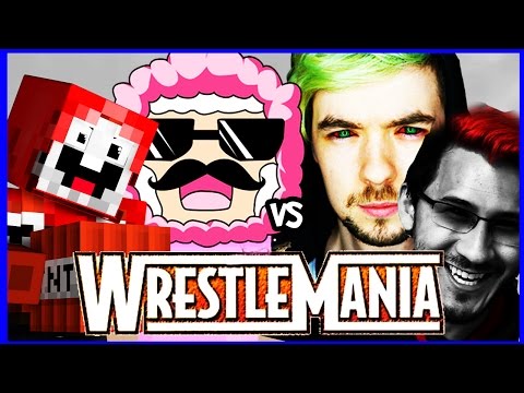 ExplodingTNT & Pink Sheep vs. AntiSepticEye & Darkiplier | WRESTLEMANIA | WWE 2K17  [s4e14]