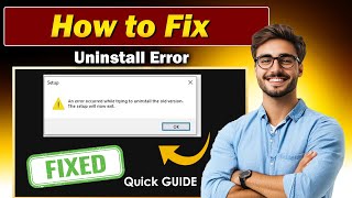How to Fix Uninstall Error - While Uninstalling Any Software , APP form PC/Laptop