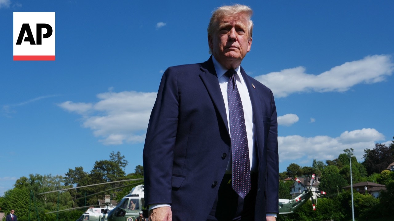 Video | Trump arrives at G7 summit in France after announcing US and Iran deal
