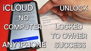 iCloud Unlock iPhone 5,6,7,8,X,11,12,13,14,15 Locked to Owner Remove without Computer Success✔️