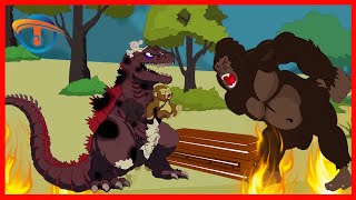 Download lagu POOR BABY GODZILLA vs. KONG LIFE GODZILLA Good and bad food So Sad  Ending Animation Theara Studio mp3