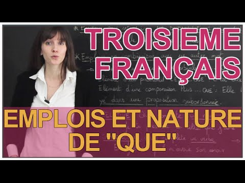 Les emplois et natures de "Que"