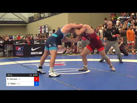2018 UWW Cadet And U23 Nationals/U23 Freestyle 86 Round Of 16 - Evan Hansen (VWC) Vs. Chip Ness (T