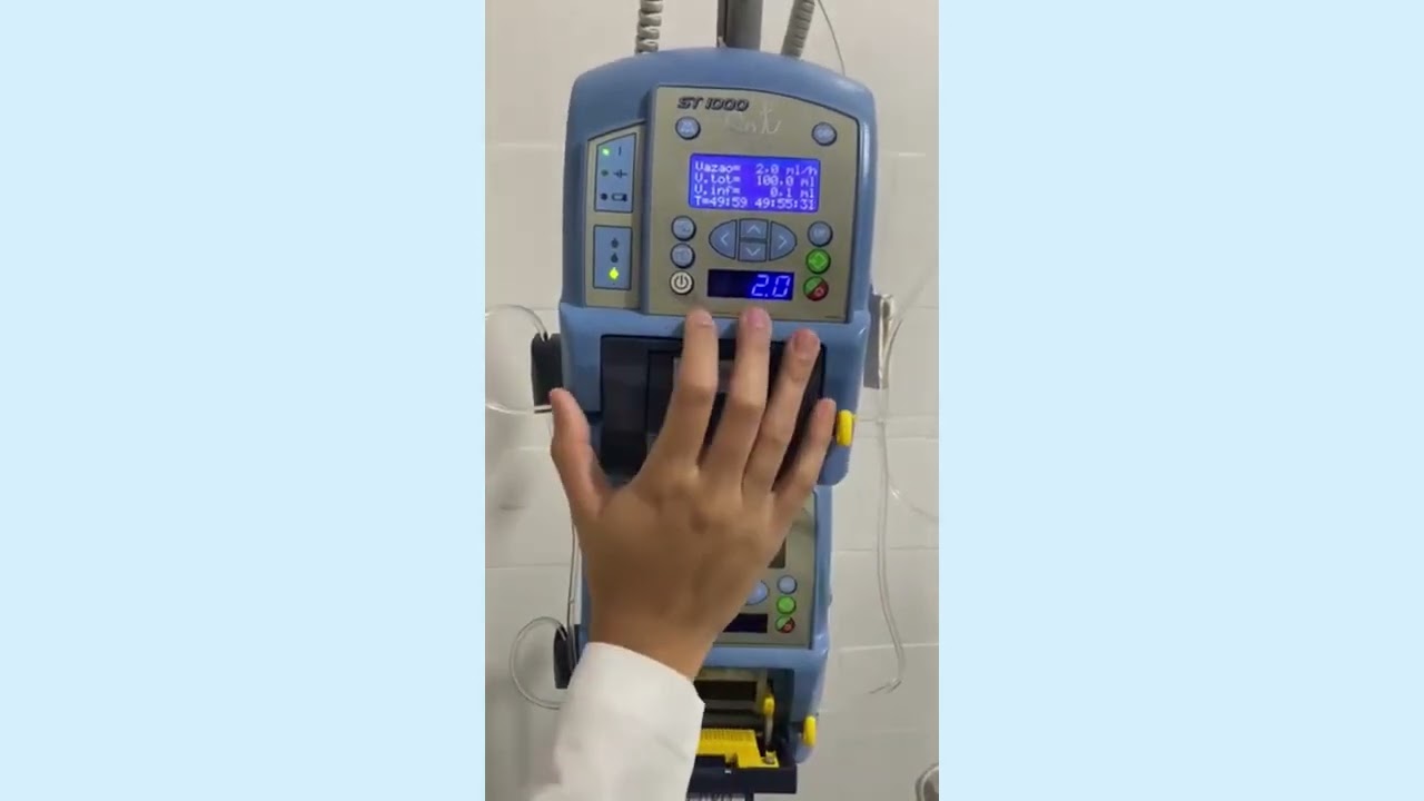 Tutorial da Bomba de Infusão Contínua e Administração de Medicamentos