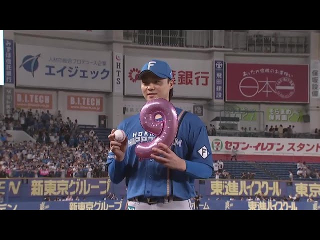 ファイターズ・山崎福也投手ヒーローインタビュー 8月21日 千葉ロッテマリーンズ 対 北海道日本ハムファイターズ