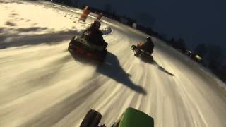 preview picture of video 'MPX Lawnmower Ice Race Heat Feb,7th 2015'