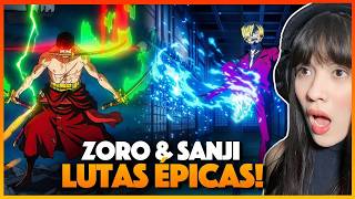 [REACT] As MELHORES lutas de Wano! Zoro Vs King & Sanji vs Queen 1060-1061