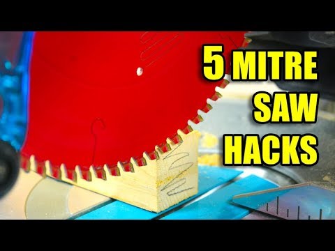 5 Quick Mitre Saw Hacks - Woodworking Tips and Tricks
