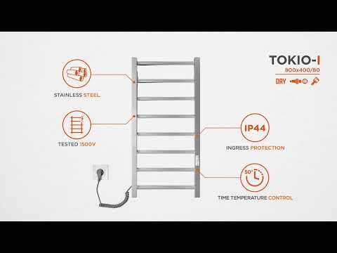 Электрический полотенцесушитель Mario Токио-I TR 2.2.1705.03.P (4820111357154, 800x400, хром/сатин/белый глянец/черный матовый/золото/бронза, универсальный, с таймером)