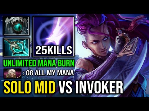 How to Solo Mid AM Against Invoker 100% No Mana Allowed with Max Agility Super Speed Dota 2