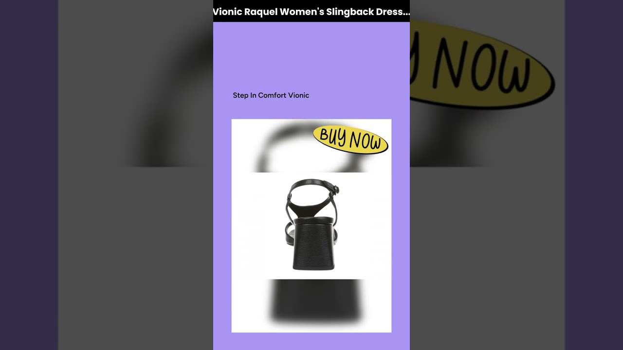 Watch Vionic Raquel Women's Slingback Dress Sandal - Block Heel Comfort with Arch Support video