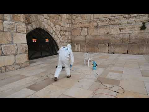 Top News- Frikë në Jeruzalem/ Dezinfektohet muri i lotëve - Pa koment