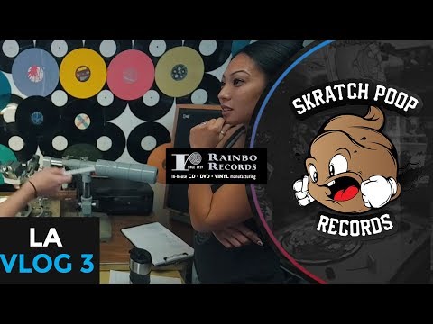 Skratch Poop Vlogs - Rainbo Records Tour 2018 - How Vinyl Records Are Made - LA Vlog 3 2018