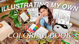 Watch Me Hand Illustrate My Own Coloring Book! 🎨