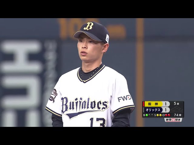 【5回表】スライダーが冴える!! バファローズ・山岡が貫録の5回1失点!! 2019/6/15 B-T