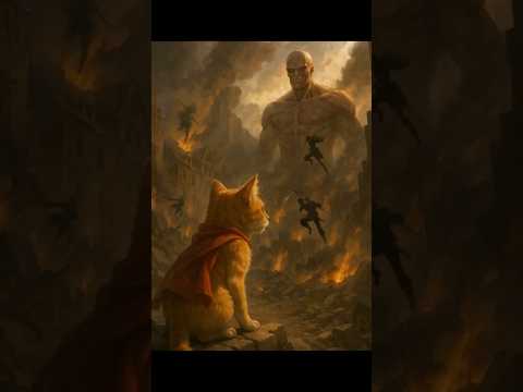 Hypercat vs Colossal Titan 🦸🏼🐈😼 AOT