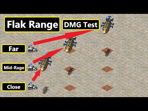 Flak Distance and Damage - Test - Red Alert 2