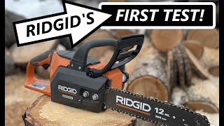 Ridgid 18v Chainsaw!  Full Overview & And Max Cuts!