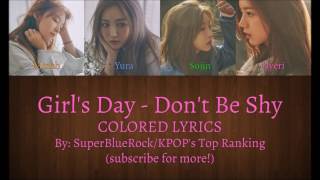 [LYRICS] Girl's Day(걸스데이)  - Don't Be Shy [COLOR LYRICS] ROM