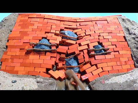 Amazing Mini Construction Of The Dam Failure With Mini Bricks, Stones And Magnetic Balls