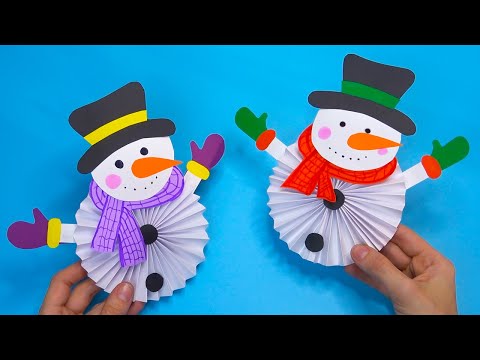 How to make paper snowman DIY christmas