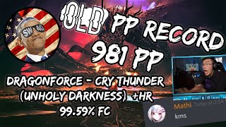 NEW PP RECORD | idke (#1) | DragonForce - Cry Thunder FC | BeasttrollMC&#39;s + Chat&#39;s Reaction