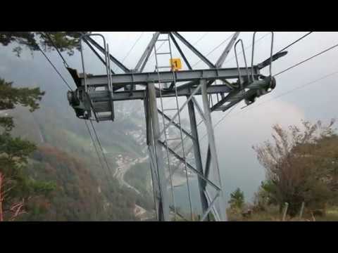 Luftseilbahn Flüelen - Oberaxen Talfahrt - cable car Switzerland