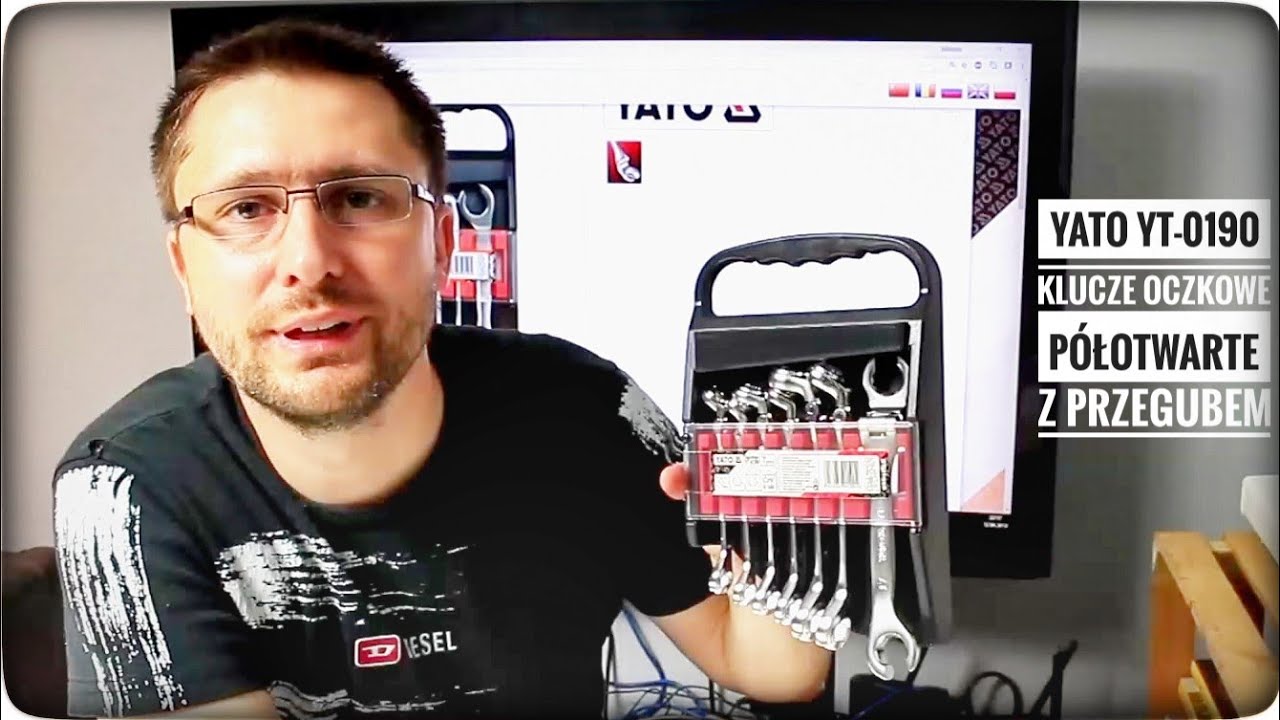 YATO YT-0190 - klucze oczkowe półotwarte z przegubem 8-17 mm, kpl 7 szt. | ForumWiedzy