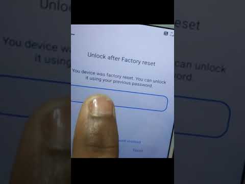 14 Unlock after factory reset