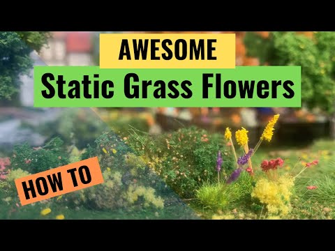 How to Make Static Grass Flowers-Model Railroad-DIY