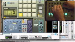 Video thumbnail for Livid Alias8 midi controller + Reason + Alias8CV RE by lividTV