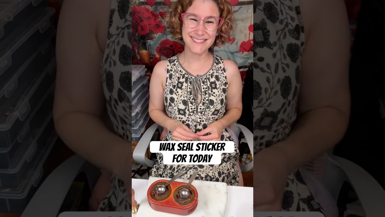 Wax seal sticker for today 4/17 #art #joy #wholesome #treasuredletter #poetry
