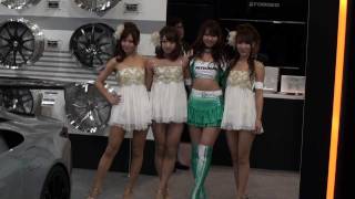 やはりコンパニオンは人気あります！大阪オートメッセ2012本日開幕、TWS 4人の美女！！