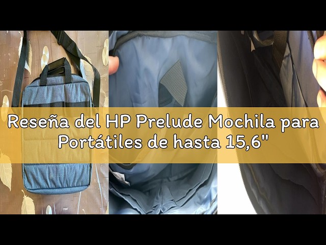 Vídeo relacionado con HP Prelude Mochila para Portátiles de hasta 15,6" - (Tejido Resistente al Agua, Bolsillo Protector Acolchado, Ultraligera) - Gris