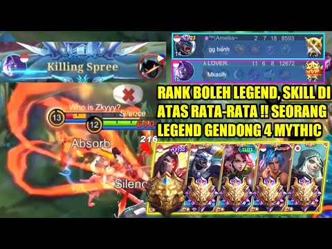 TOP GLOBAL MOSKOV GENDONG 4 MYTHIC, TIM KESUSAHAN LAWAN MUSUH JAGO - MOBILE LEGENDS