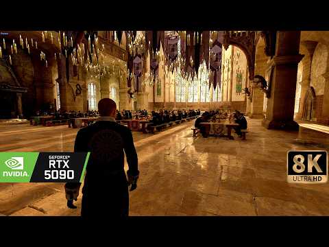 [8K] Hogwarts Legacy Looks UNREAL on RTX 5090 – RTX ON Raytracing Ultra Plus Graphics 2025