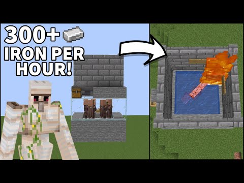 Minecraft 1.16+ Compact Iron Farm Tutorial! 300+ Iron Per Hour!
