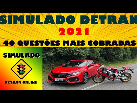 DETRAN 2021 SIMULATION: HOW TO PASS THE TEST, 40 MOST ASKED QUESTIONS at DETRAN, Auto + Motorcycle