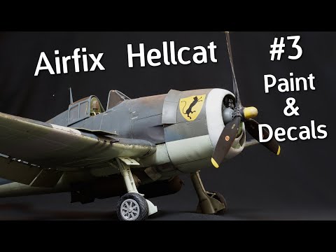 Supersize 1/24 Airfix Grumman F6F-5 Hellcat Build & Review! Painting & Decals - Part 3