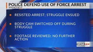 Springfield Police Dept. releases bodycam footage of arrest involving use of force by officer