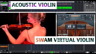 Video thumbnail for SWAM virtual violin vs acoustic  violin by Luigi Zaccheo