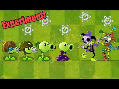 Plants Vs Zombies 2 Experiment: All Peashooter Power Up! vs Jester Zombie