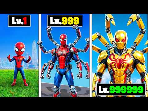 Level 1 to Level 1,000,000 Spiderman in GTA!