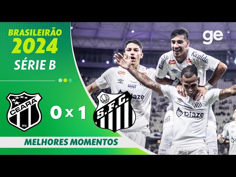 Gols e lances de Ceará x Santos