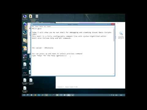 Creating And Debugging Vbs Scripts Using Vbconsole Shell