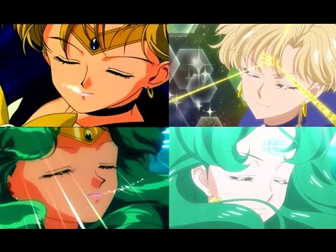 Sailor Uranus and Sailor Neptune Transformation Comparison - Sailor Moon Crystal