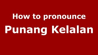 How to pronounce Punang Kelalan