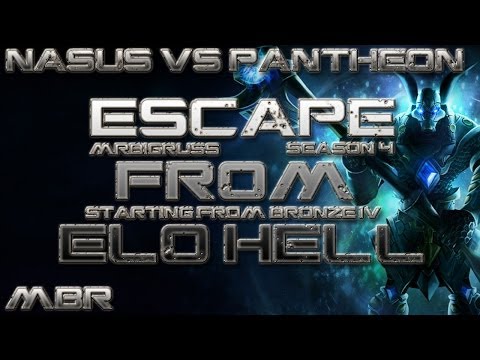 Escaping Elo Hell S4 - Nasus Vs Pantheon Top Lane Gameplay HD - League of Legends