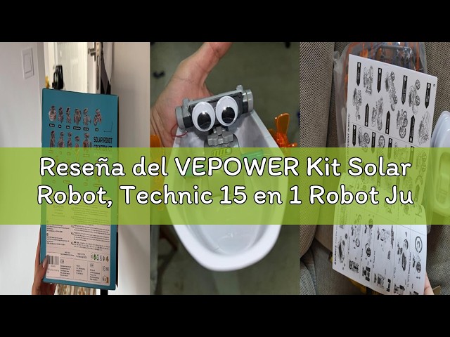 Vídeo relacionado con VEPOWER Kit Solar Robot, Technic 15 en 1 Robot Juguetes Niños, Stem Kit de Montaje Robótico Accionamiento Dual Solar y de Batería,Regalo Niño 8 9 10 11 12 Años (212 Piezas)