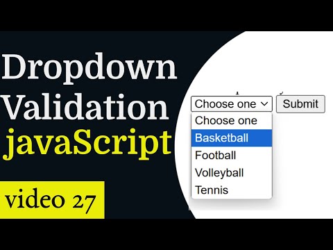 Dropdown Validation Javascript Tutorial 27